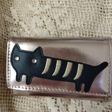 츠모리치사토 고양이 디자인 3단 폴더형 지갑