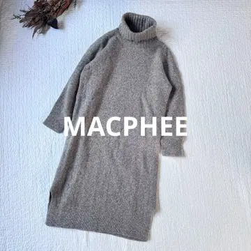 맥피 울 캐시미어 니트 원피스 터틀넥 36