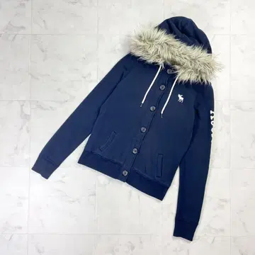 아바크롬비&피치 00s 버튼 후드티 네이비 사이즈 M*LD162