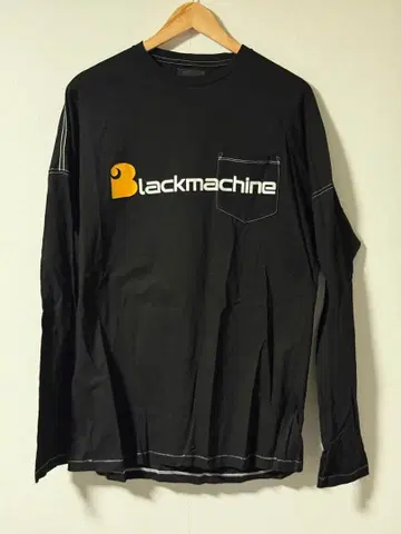 블랙 머신 블랙 긴팔 티셔츠 S