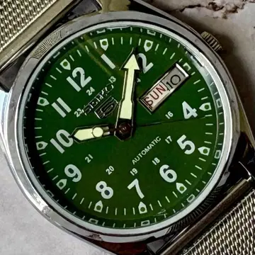 SEIKO5 오버홀 완료 데이데이트 자동 와인딩 빈티지 70S 그린