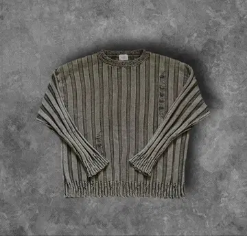 니트 스웨터 radiant 리브 니트 란군