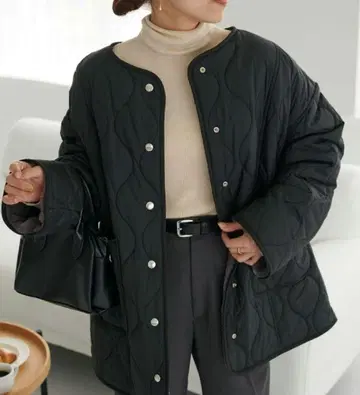 디스코트 DISCOAT 블랙 퀼팅 자켓