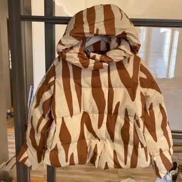 jakke 다운 재킷 브라운 계열 패턴