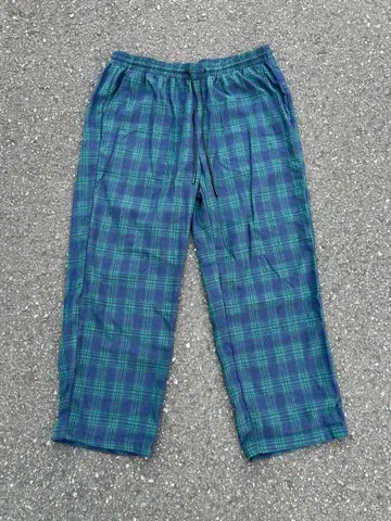 체크 무늬 스웨트 팬츠