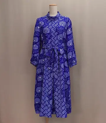 기모노 리메이크 터틀넥 플리츠 원피스