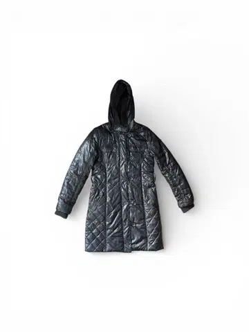 y2k archive 다운 다운코트 롱 후드 부착 블랙