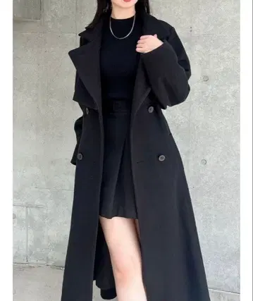 dazzlin 2WAY 컬러 레이디 코트 블랙