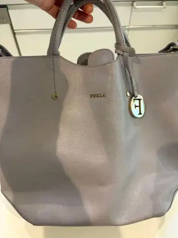 FURLA 그레이 가죽 토트백