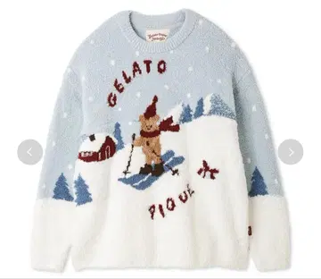 gelato pique 스키 베어 자카드 풀오버