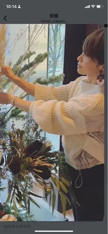 ELENDEEK 니트 모델 하타노 히로코 착용