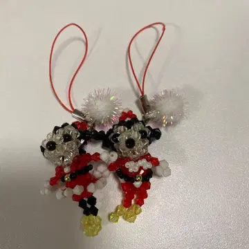 비즈 캐릭터 스트랩 2개 세트 당시 물품