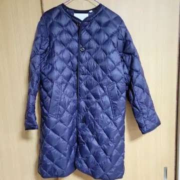 Gymphlex 네이비 퀼팅 다운 코트