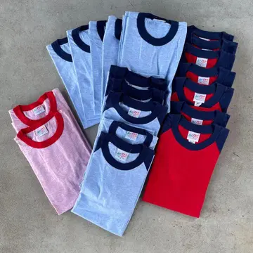 데드스탁 USA제 셔츠 링거 래글런 구제 의류 도매 묶음 판매