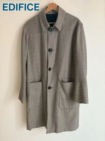 EDIFICE 코트 체크 무늬