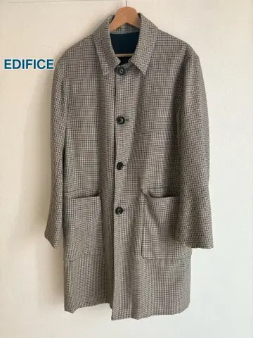 EDIFICE 코트 체크 무늬