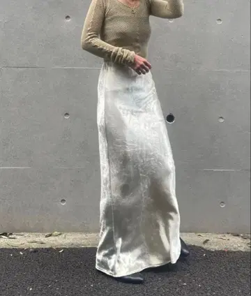 enof velvet long skirt S