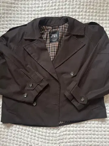 ZARA 트렌치코트 숏 기장 브라운