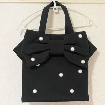 뮤게 백 muguet 리본백 레이스백 블랙 펄 블랙