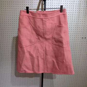 MOSCHINO 핑크 타이트 스커트 플리스 소재