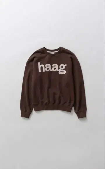 [ 새상품 ] 한국 브랜드 haag(헤이그) 브라운 맨투맨 쇼핑백 포함