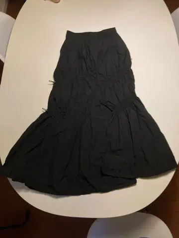 SLY 드로스트링 비대칭 스커트 블랙