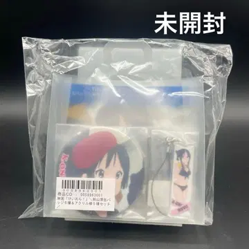 미개봉 케이온! 아키야마 미오 한정판 캔뱃지 아크릴 스틱 컴프