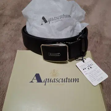 [ 새상품 미사용 박스 포함 ] Aquascutum 블랙 벨트