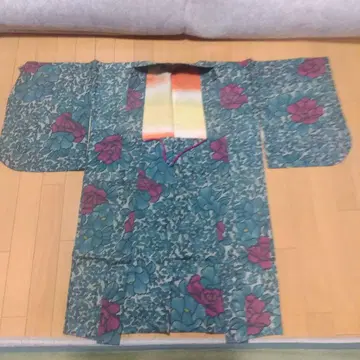 앤티크 순수 실크 꽃무늬 명선 겉옷