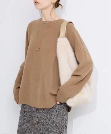 SLOBE IENA 램스울 풀오버 새상품 카멜