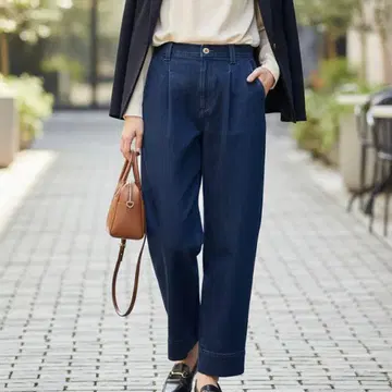 드로잉 넘버스 와이드 팬츠 하이웨스트 사이즈 38 턱 팬츠