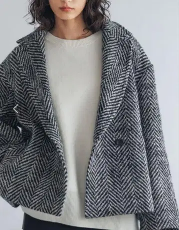 울 혼방 헤링본 블레이저