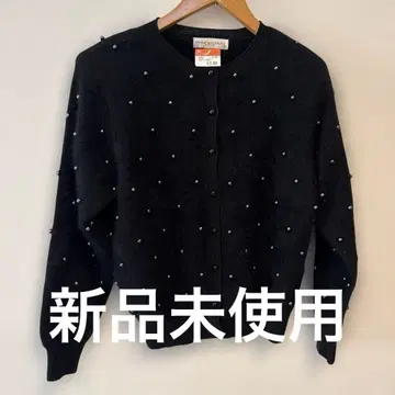 [ 미사용 새상품 ] CONFECTION 블랙 비즈 가디건 M