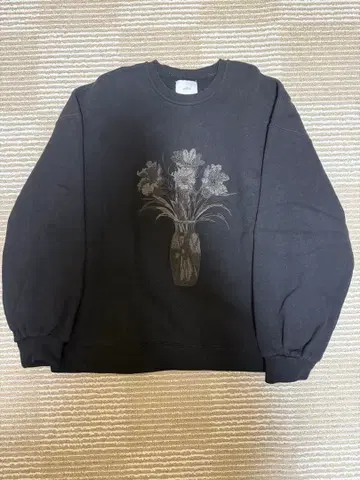 welise 헤비 웨이트 맨투맨 모드 플라워 자수