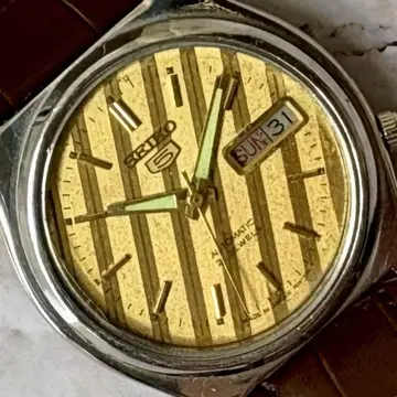 세이코 5 오버홀 완료 데이데이트 자동 와인딩 빈티지 70S 골드