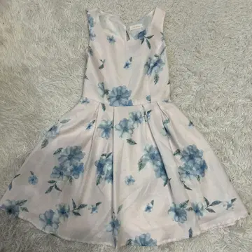 y2k 헤이세이 갸루 리즈리사 꽃무늬 슬리브리스 원피스