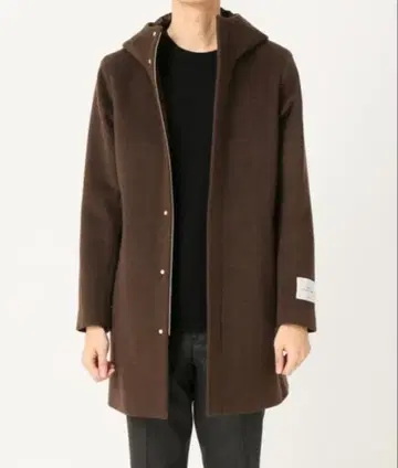 EDIFICE 그레이 비버 후드 코트