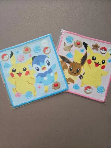 FEILER 페이러 포켓몬 피카츄 손수건 핑크 & 블루