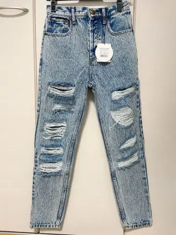 미사용 새상품 ALEXIA STAM 스키니 데님 체리 블루 XS