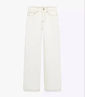 자라 하이웨스트 청바지 화이트