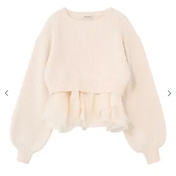 페플럼 블라우스 x 퍼프 슬리브 니트 세트