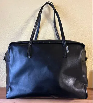 Plantation 인조 가죽 보스턴 백 블랙