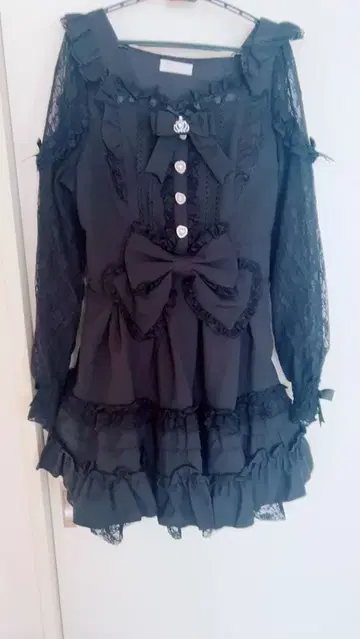 LIZLISA 티아라 리본 티어드 원피스 리즈리사