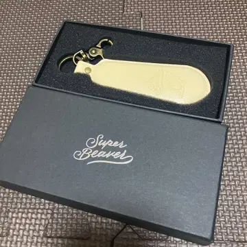 Super Beaver 가죽 키링 화이트