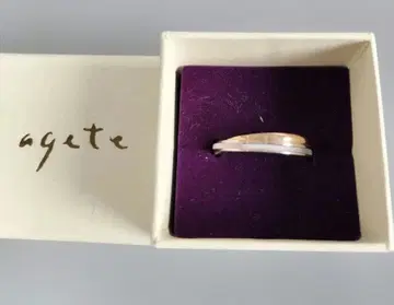 agete 실버 골드 반지