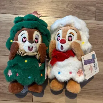 상하이 디즈니 칩과 데일 크리스마스 2025 마스코트 세트 판매