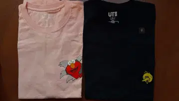 UTxKAWS 세서미 스트릿 캐릭터 T셔츠 2장 세트