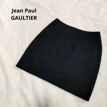 장 폴 고티에 미니 스커트 타이트 블랙 40