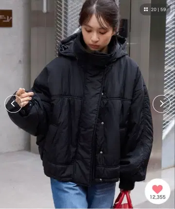 2WAY 드로스트 볼륨 슬리브 발수 숏 기장 충전솜 몬스터 블루종