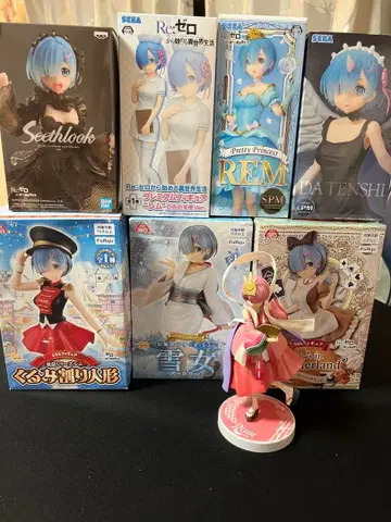 리제로 피규어 8개 세트 렘 라무